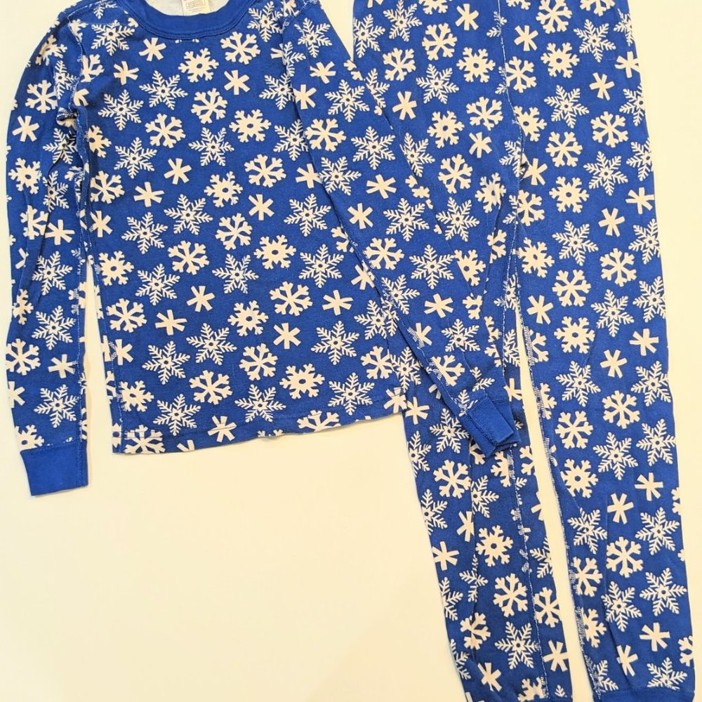 Hanna Andersson snowflake pajama set, 100% organic cotton, size 12